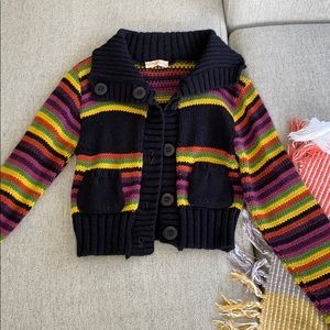 Knitted colorful sweater
